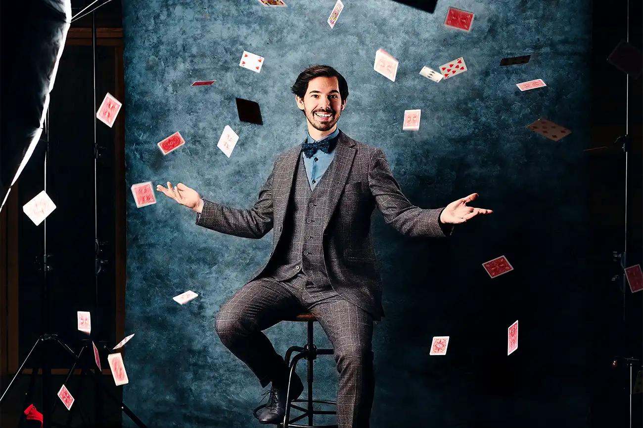 Die preisgekrönte Bühnenshow von Alexander Merk ist ein Highlight auf jedem Event